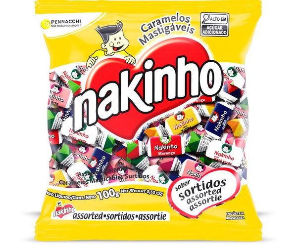 BALAS NAKINHO 100GR SORTIDO