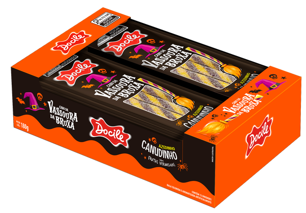 BALA CANUDINHO VASSOURA DA BRUXA 15G DOCILE