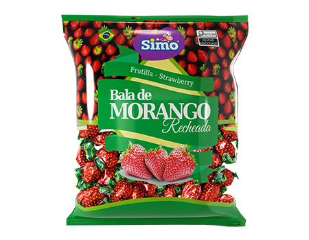 BALA SIMONETTO 140G RECHEADA MORANGO