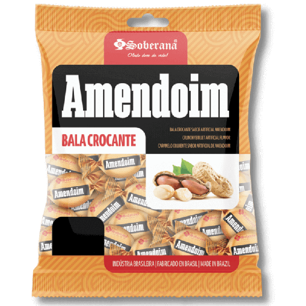 BALA SOBERANA 180G AMENDOIM CROCANTE