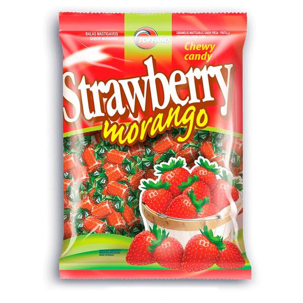 BALA TOFFANO STRAWBERRY MORANGO 500G