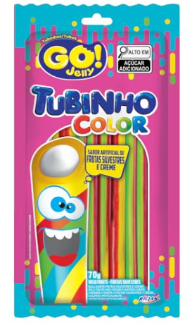 BALA TUBINHO GO JELLY 70G COLOR FRUTAS