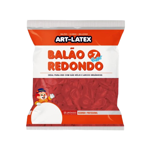 BALAO ARTLATEX IMPERIAL N.7 50UN VERMELHO