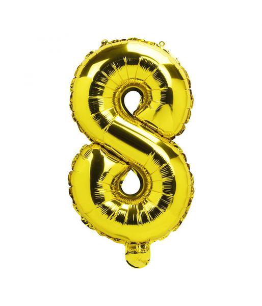 BALAO N°8 METALIZADO DOURADO