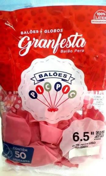 BALAO PIC PIC LISO N.65 50UN ROSA BABY