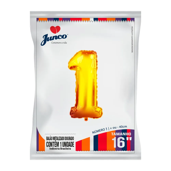 BALAO METAL JUNCO DOURADO 40CM N1