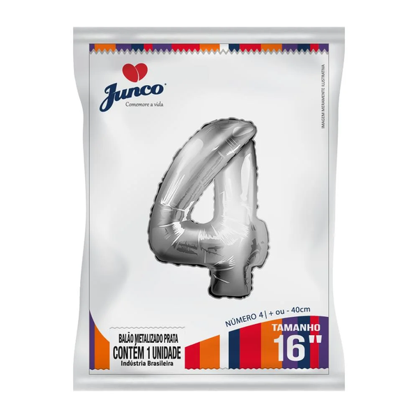 BALAO METALIZADO JUNCO 40CM C/1UN N4 PRA