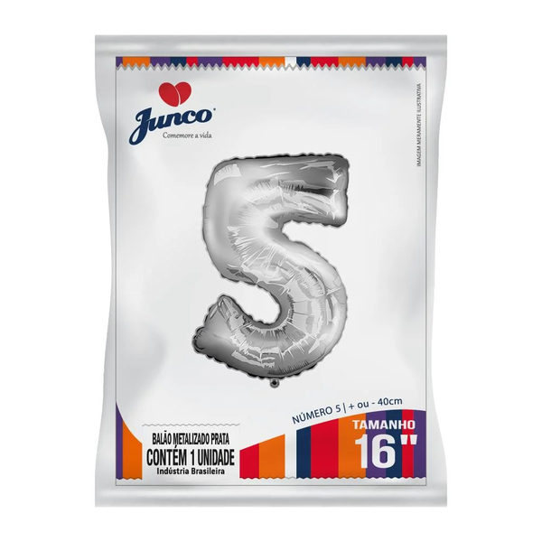 BALAO METALIZADO JUNCO 40CM C/1UN N5 PRA