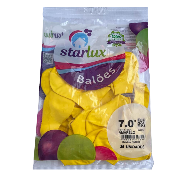 STARLUX BALAO LISO 70 AMARELO 25UN