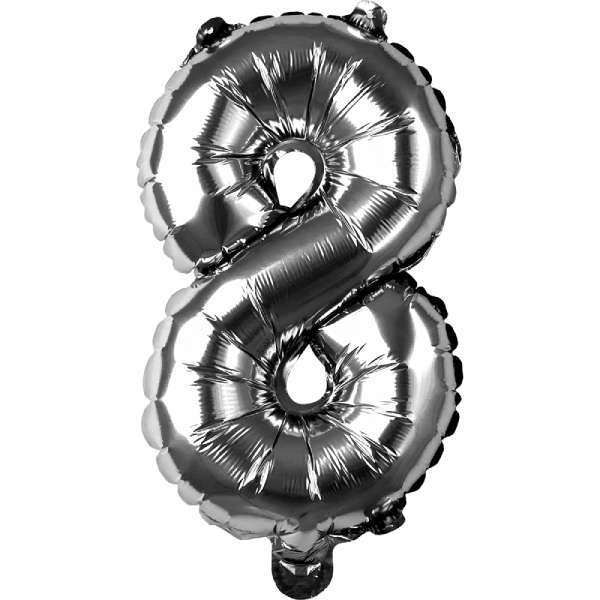 BALAO METALIZADO REGINA PRATA N8