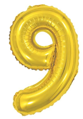BALAO ALEGRIA METAL 40CM N9 DOURADO
