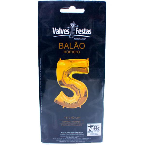 BALAO METALIZADO FEST LAR DOURADO NO 05 1UN