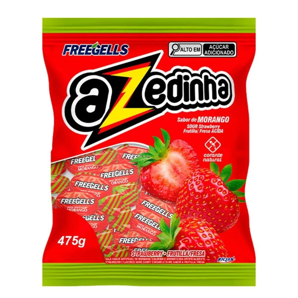 BALA FREEGELLS AZEDINHA MORANGO 475G