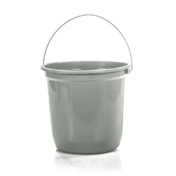 BALDE PLAST ERCAPLAST CANELADO C/ ALÇA FERRO 7L