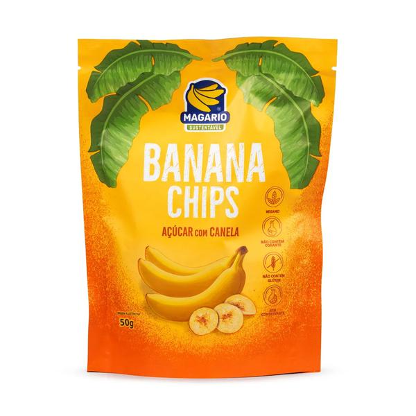 Banana Chips Magario 50G Acucar E Canela