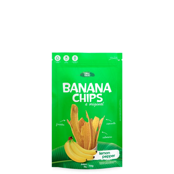 BANANA CHIPS ONLY FRUIT 50GR LEMON PEPPE
