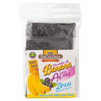 BARRINHA DACOLONIA BANANA/ACAI ZERO 150G