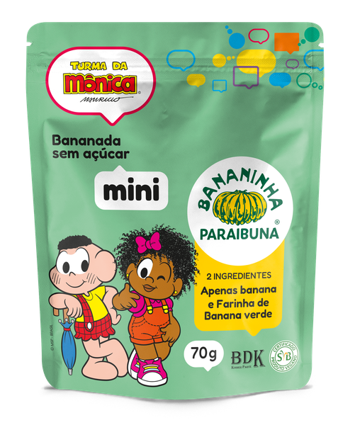Bala Bananinha s/Acucar sahe Paraibuna 70gr