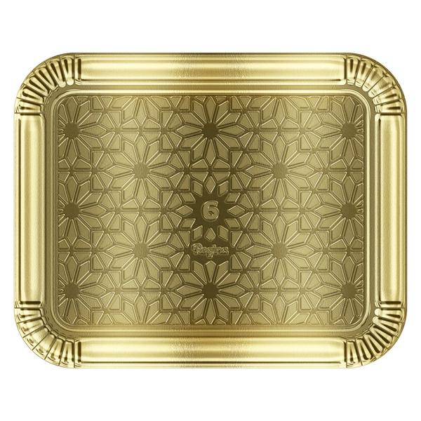BANDEJA LAMINADA REGINA N.6 37X46CM OURO