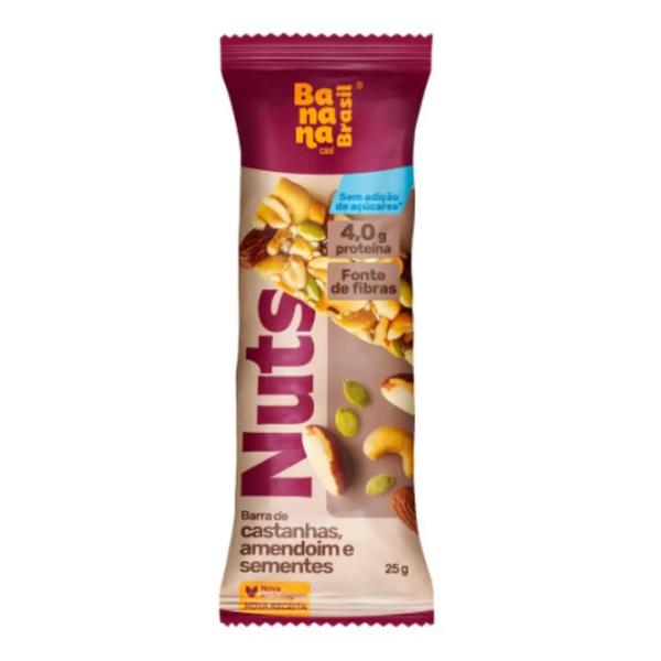 BARRA CEREAL NUTS 25G CASTANHAS SEMENTES