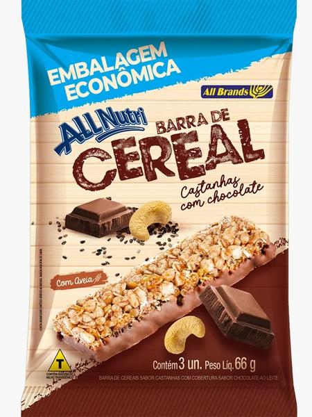 BARRA DE CEREAL ALLNUTRI CASTANHA E CHOCOLATE 25G