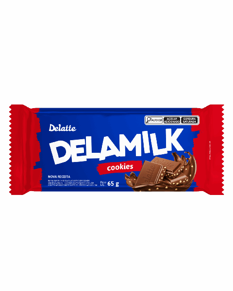 CHOC DELATTE DELAMILK 65G LEITE/COOKIES