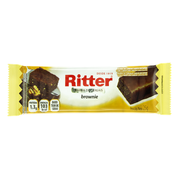 BARRA DE CEREAL RITTER BROWNIE 25G