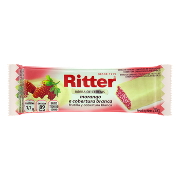 BARRA DE CEREAL RITTER MORANGO C/CHOCOLA