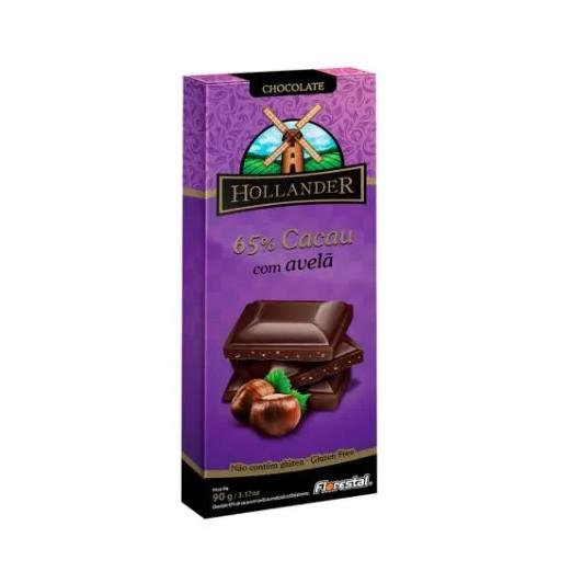 BARRA CHOCO HOLLANDER 65% CACAU 80G 