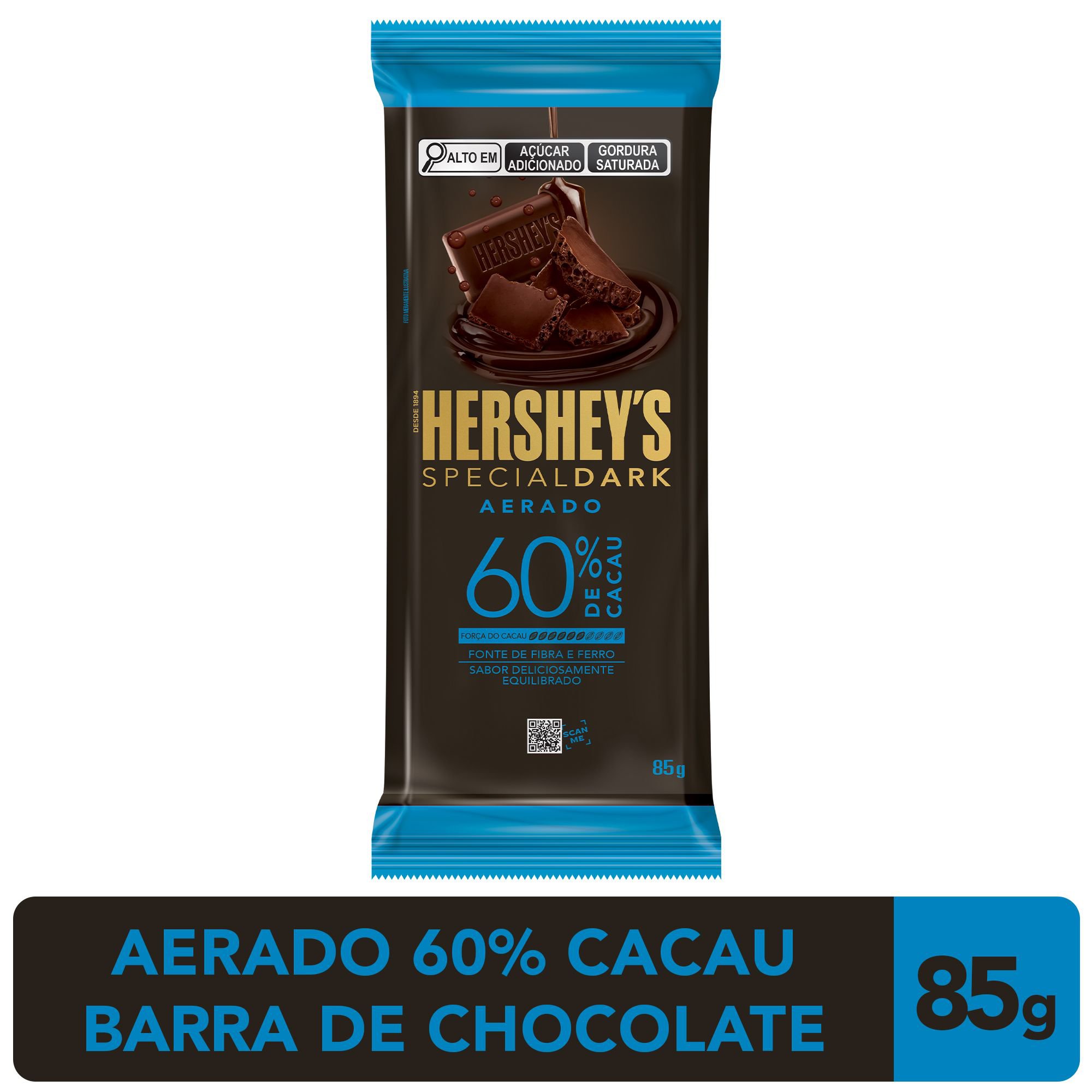 CHOC HERSHEYS DARK 85G AERADO