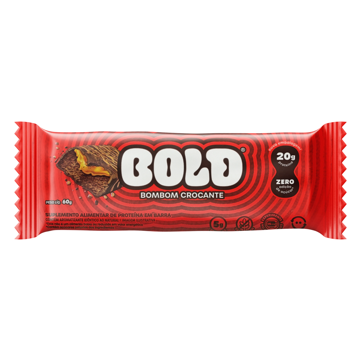 BARRA  PROTEIN BOLD  60g BOMBOM CROCANTE