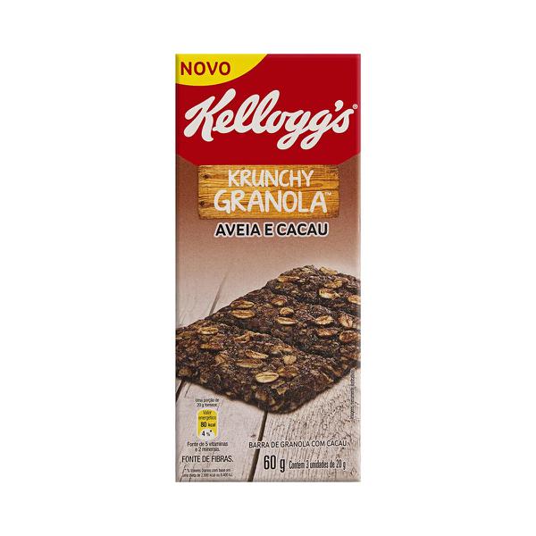 CEREAL KELLOGGS BARRA GRANOLA AVEIA E CACAU 20G