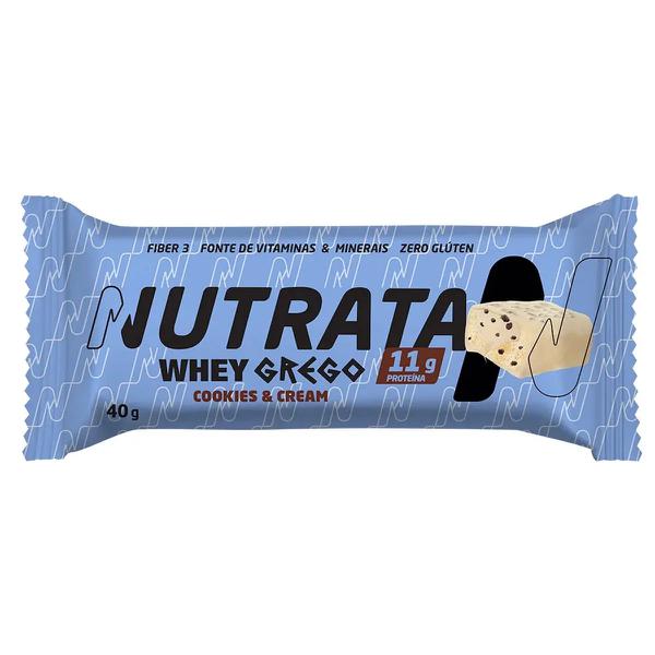 BARRA PROT GREGO 40G WHEY COOKIES E CREA