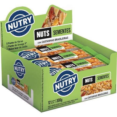 Barra De Cereal Nuts Sementes Nutry 25g