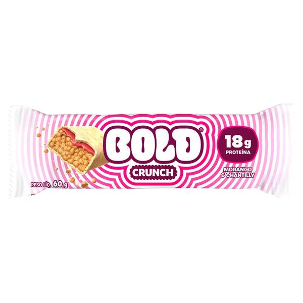 BARRA PROTEICA MORANGO E CHANTILLY 60G BOLD CRUNCH