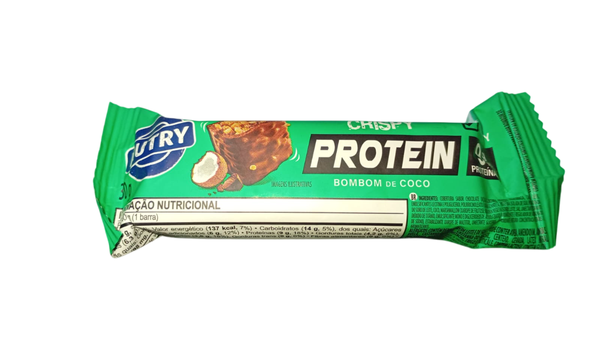 BARRA NUTRY CRISPY PROTEIN 30G BOMBOM DE COCO