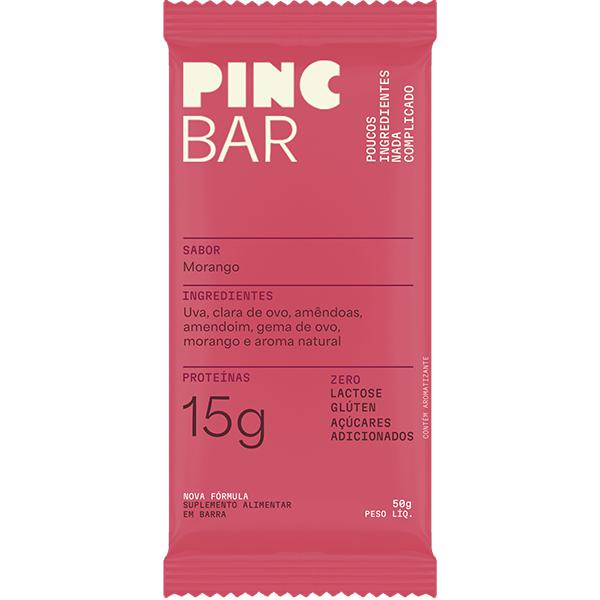 BARRA PROTEINA PINC BAR 50G MORANGO