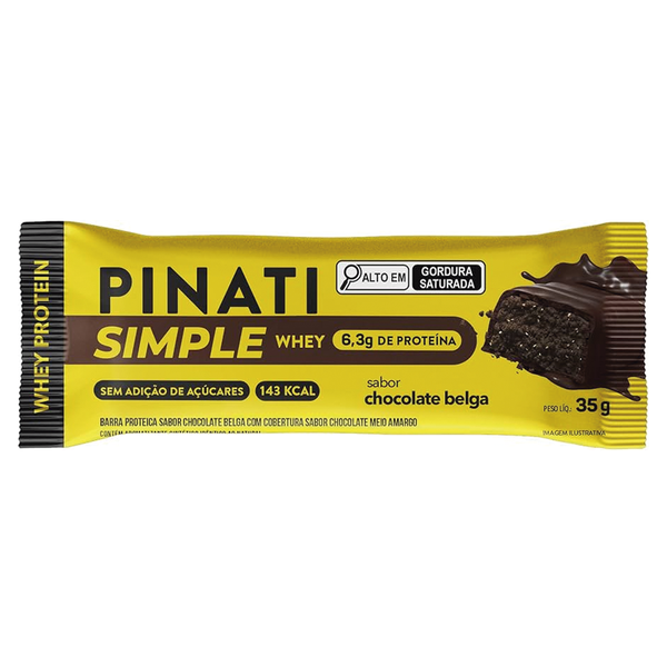 BARRA PINATI SIMPLE WHEY CHOC BELGA-35G