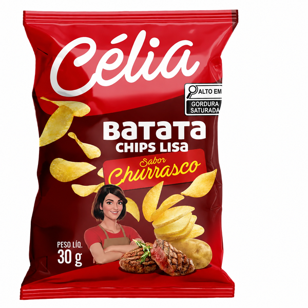 BATATA CELIA CHIPS 30G CHURRASCO
