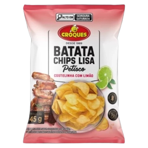 BATATA CHIPS CROQUES COSTELINHA C/ LIMAO 45GR