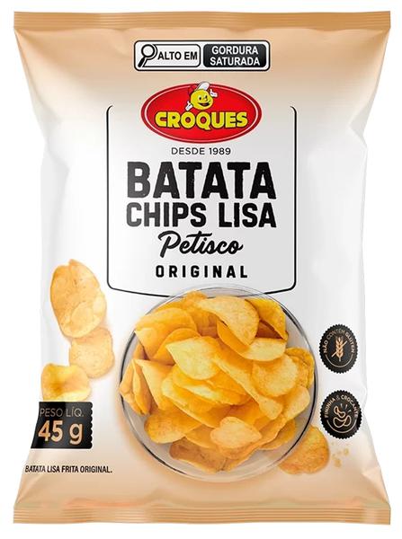 BATATA CHIPS CROCKS CLUB 45G NATURAL