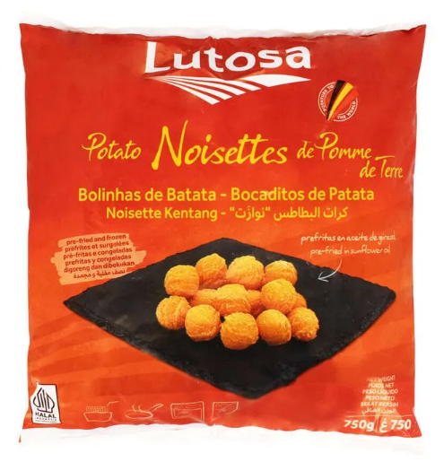 Batata Noisette Belga Congelada Lutosa 750g (Importação Brasão)