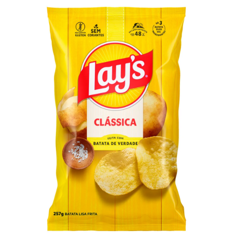 Batata E Chips Lays 257G Classica