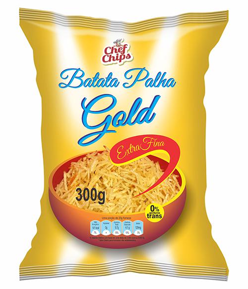 BATATA GOLD EXTRA FINA 300GR UNIDADE