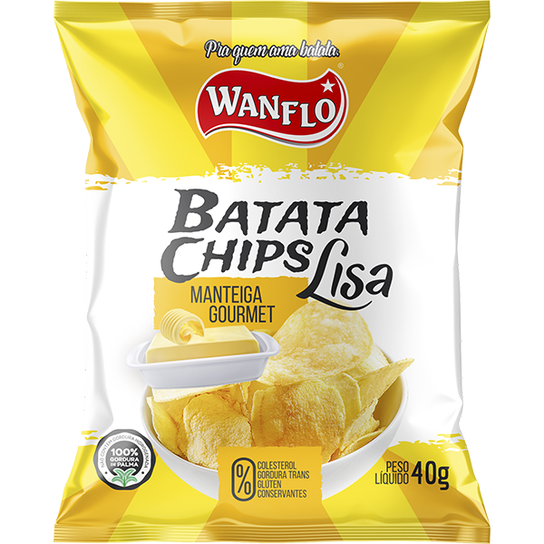 BATATA LISA WANFLO PÃO C/MANTEIGA NA CHAPA 40G