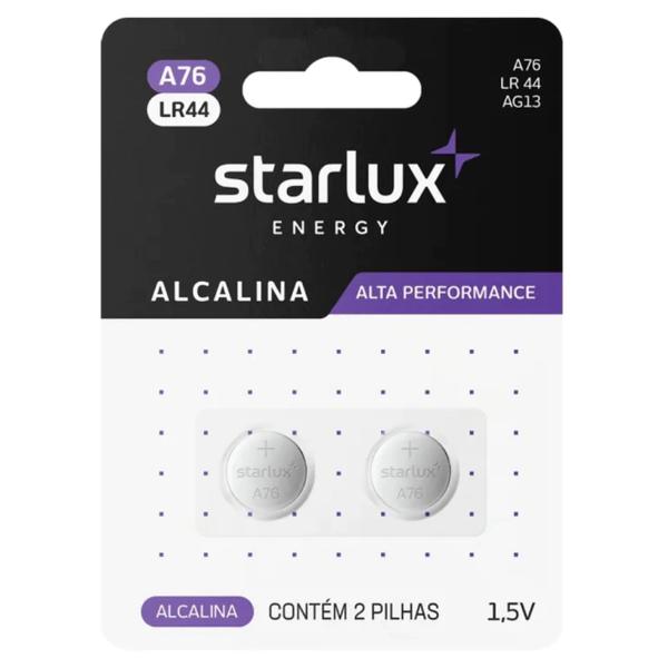 PILHA STARLUX ENERG ALCAL A76 1,5V UN 