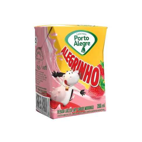 BEB LACTEA UHT ALEGRINHO 200ML MORANGO
