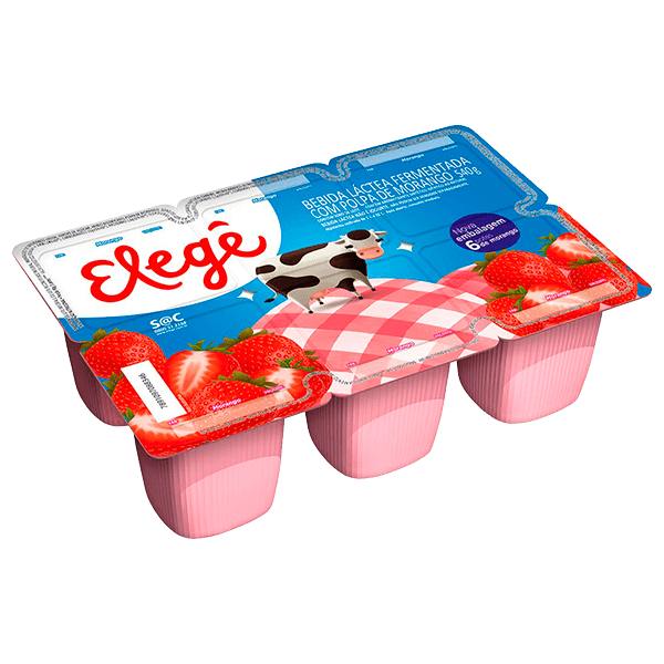 BEB LAC POLPA MORANGO ELEGE CX12 510G