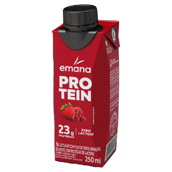 BEBIDA LACTEA UHT ZR LACT PROTEIN EMANA TP 250ml FRUTAS VERMELHAS