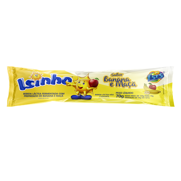 BEBIDA LACTEA ISINHO BANANA C/ MACA 70 G